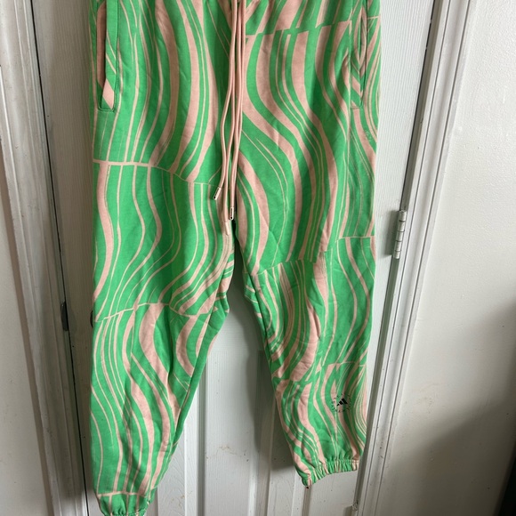 Adidas by Stella McCartney Pants - Adidas by Stella McCartney Green and Pink Swirl Joggers